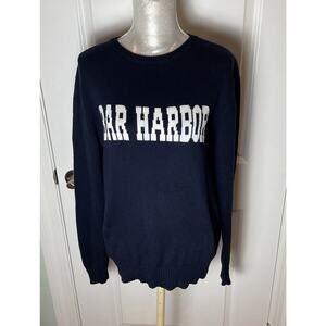 The Thoughtful Design “Bar Harbor" 100% Cotton Navy Blue Crew Sweater Unisex S